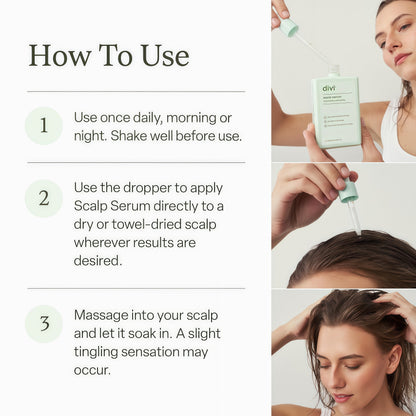 Divi Scalp Serum for Thinning Hair Clinically Tested, Non-Greasy Formula with Amino Acids, Caffeine & Rosemary Oil Promotes Healthy Scalp & Fuller-Looking Hair, Reduces Oil & Product Buildup